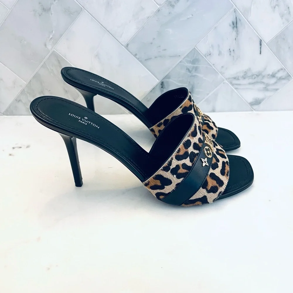 NWT RARE AUTHENTIC LOUIS VUITTON LEOPARD REVIVAL MULE FULL SET - Picture 4 of 8
